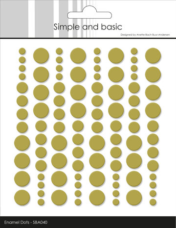 Simple and Basic Adhesive Enamel Dots Olive (96pcs) (SBA040)