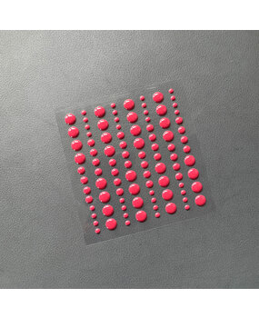 Simple and Basic Adhesive Enamel Dots Burgundy (96pcs) (SBA041)