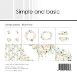 Simple and Basic Blush Floral 6x6 Inch Paper Pad (SBP546)