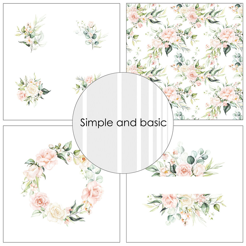 Simple and Basic Blush Floral 6x6 Inch Paper Pad (SBP546) Simple and Basic Blush Floral 6x6 Inch Paper Pad (SBP546)
