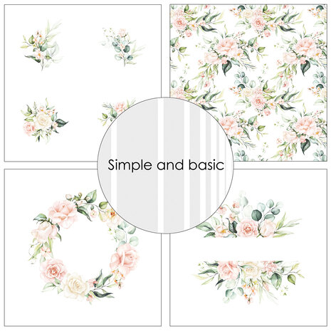 Simple and Basic Blush Floral 6x6 Inch Paper Pad (SBP546) Simple and Basic Blush Floral 6x6 Inch Paper Pad (SBP546)