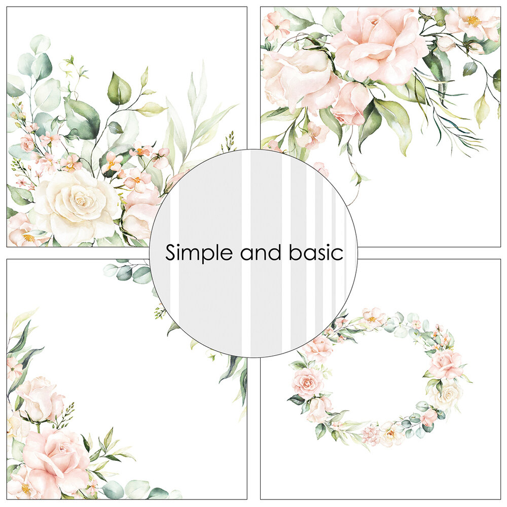 Simple and Basic Blush Floral 6x6 Inch Paper Pad (SBP546) Simple and Basic Blush Floral 6x6 Inch Paper Pad (SBP546)
