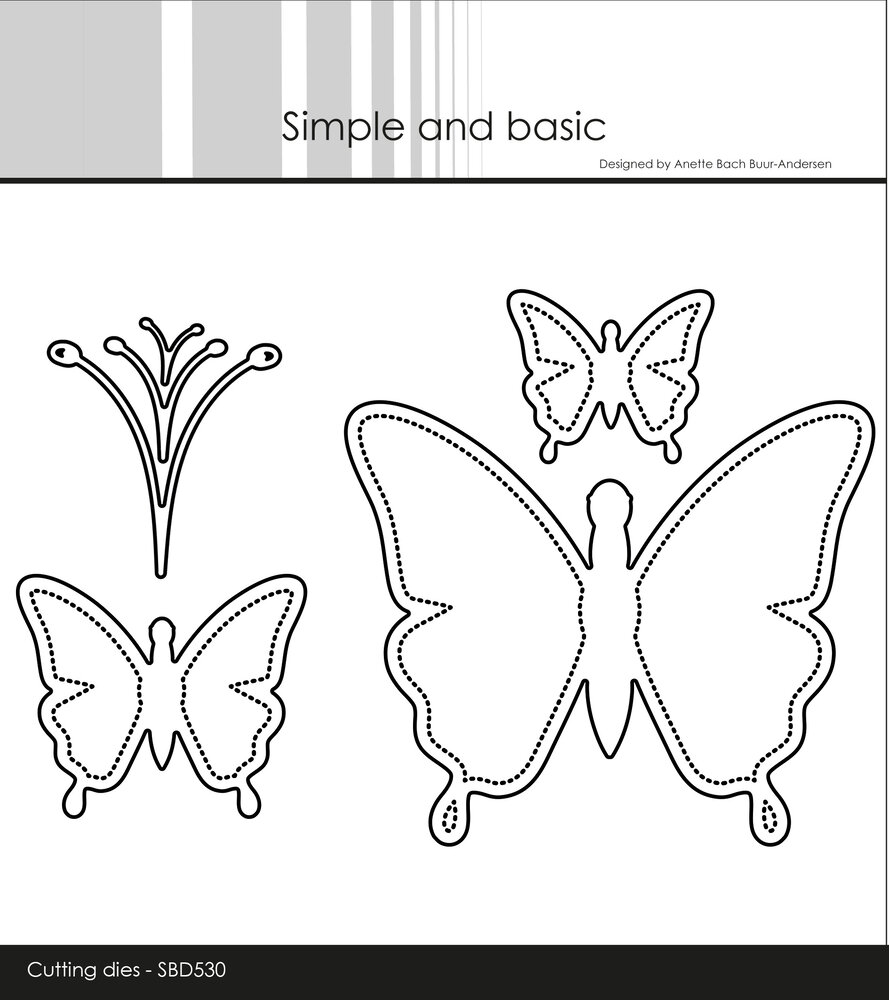 Simple and Basic Simple Butterflies Solid Dies (SBD530)