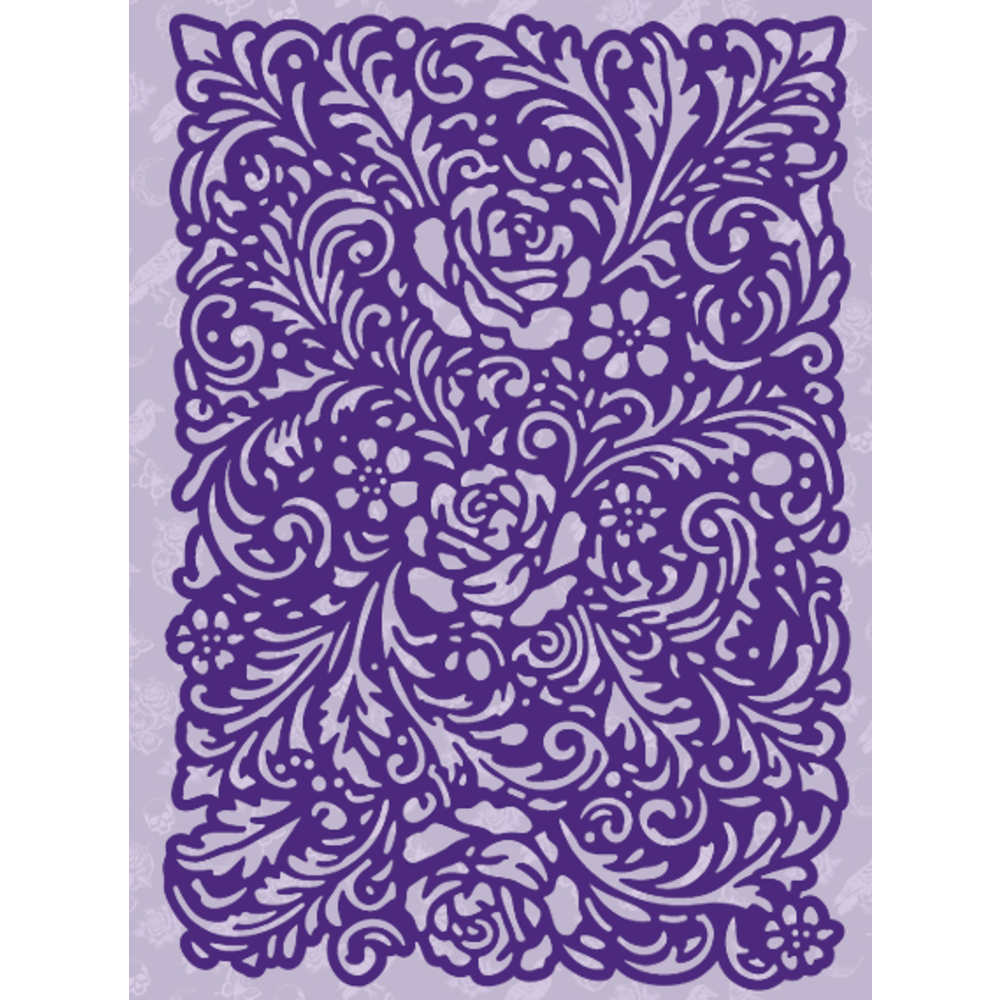 Gothic Romance Stencil Rose Damask (DB1080) - Craftlines B.V.