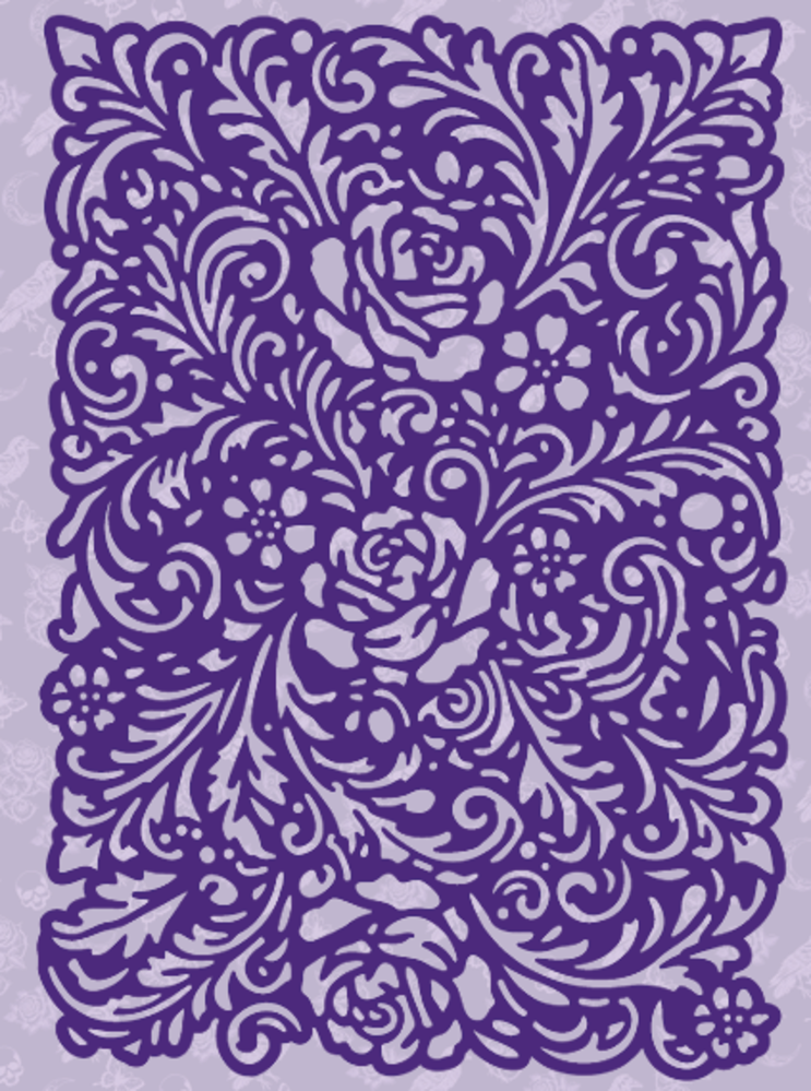 Dawn Bibby Gothic Romance Stencil Rose Damask (DB1080) (OUTLET)