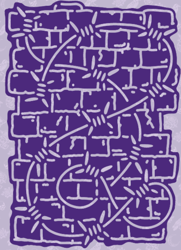 Dawn Bibby Gothic Romance Stencil Barbed Wire & Brick (DB1081) (OUTLET)