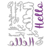 Sizzix Thinlits Die by Stacey Park Take Two's, Hello Sentiment (10pcs) (666848) Sizzix Thinlits Die by Stacey Park Take Two's, Hello Sentiment (10pcs) (666848)