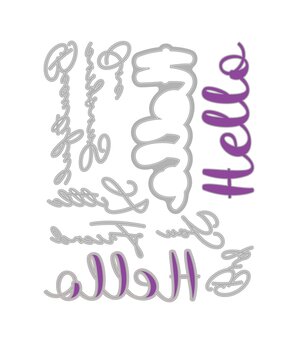 Sizzix Thinlits Die by Stacey Park Take Two's, Hello Sentiment (10pcs) (666848) Sizzix Thinlits Die by Stacey Park Take Two's, Hello Sentiment (10pcs) (666848)