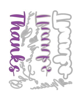 Sizzix Thinlits Die by Stacey Park Take Two's, Thanks Sentiment (8pcs) (666849) Sizzix Thinlits Die by Stacey Park Take Two's, Thanks Sentiment (8pcs) (666849)