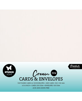 Studio Light Cards & Envelopes 6x6 Inch Cream (10/10pcs) (SL-CO-CE10) (BASIC)