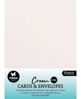 Studio Light Cards & Envelopes 5x7 Inch Cream (10/10pcs) (SL-CO-CE06) (BASIC)
