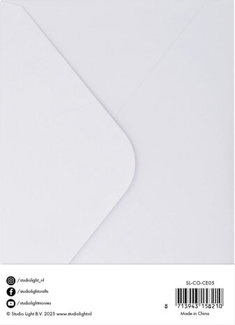 Studio Light Cards & Envelopes 5x7 Inch White (10/10pcs) (SL-CO-CE05) (BASIC)
