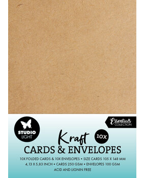 Studio Light Cards & Envelopes A6 Kraft (10/10pcs) (SL-CO-CE04) (BASIC)