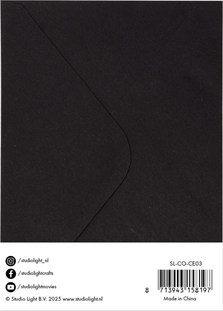 Studio Light Cards & Envelopes A6 Black (10/10pcs) (SL-CO-CE03) (BASIC)