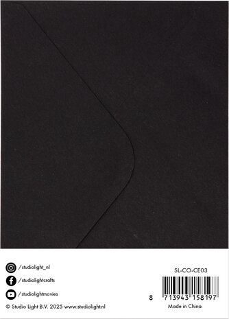 Studio Light Cards & Envelopes A6 Black (10/10pcs) (SL-CO-CE03) (BASIC)