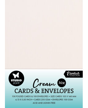 Studio Light Cards & Envelopes A6 Cream (10/10pcs) (SL-CO-CE02) (BASIC)