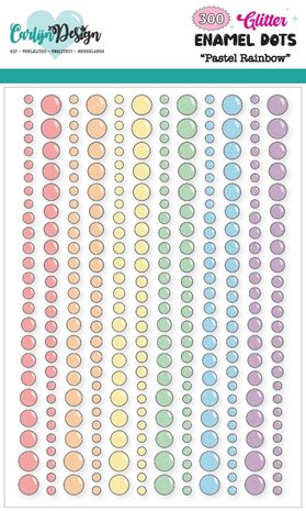 CarlijnDesign Glitter Enamel Dots Pastel Rainbow (CDED-0005) CarlijnDesign Glitter Enamel Dots Pastel Rainbow (CDED-0005)