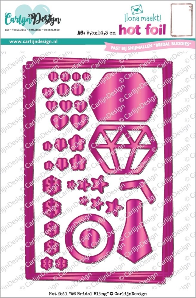 CarlijnDesign Hot Foil A6 Bridal Bling (CDHF-0069) CarlijnDesign Hot Foil A6 Bridal Bling (CDHF-0069)