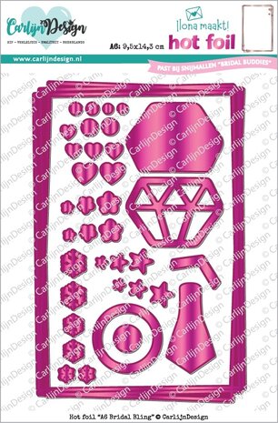 CarlijnDesign Hot Foil A6 Bridal Bling (CDHF-0069) CarlijnDesign Hot Foil A6 Bridal Bling (CDHF-0069)