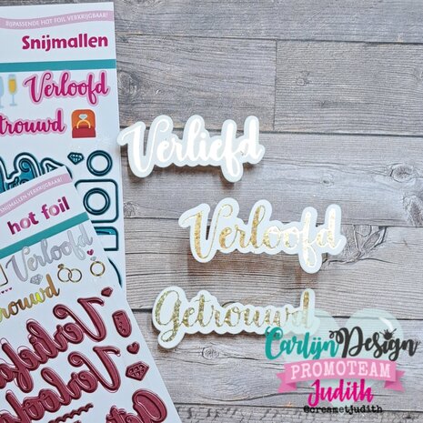 CarlijnDesign Hot Foil Verliefd Verloofd Getrouwd (CDHF-0070) CarlijnDesign Hot Foil Verliefd Verloofd Getrouwd (CDHF-0070)