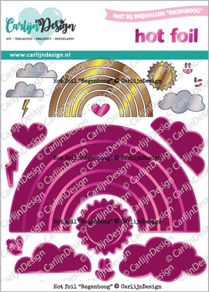 CarlijnDesign Hot Foil Regenboog (CDHF-0072)