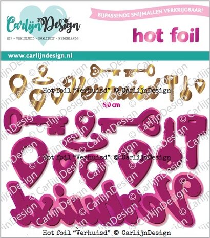 CarlijnDesign Hot Foil Verhuisd (CDHF-0074) CarlijnDesign Hot Foil Verhuisd (CDHF-0074)