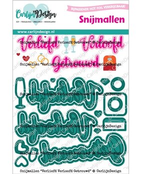 CarlijnDesign Snijmallen Verliefd Verloofd Getrouwd (CDSN-0295)