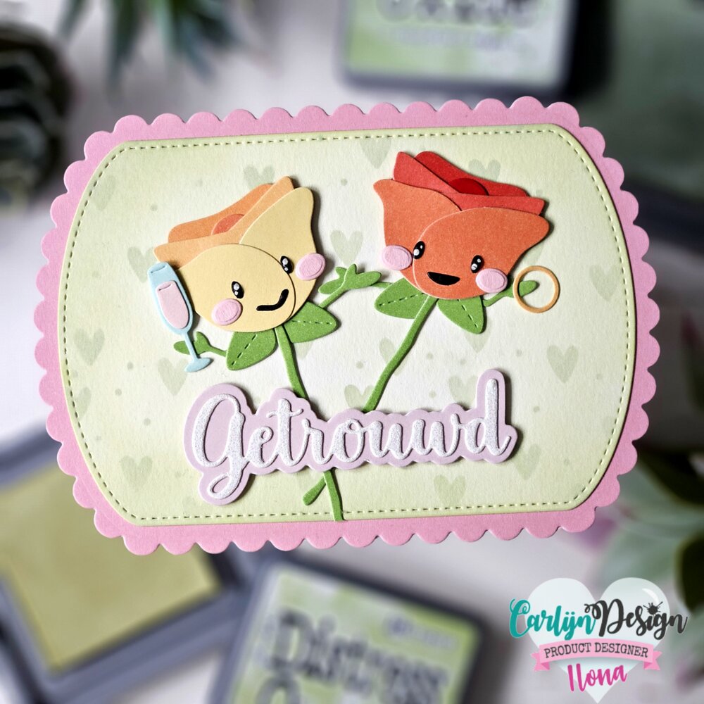 CarlijnDesign Cutting Dies Verliefd Verloofd Getrouwd (CDSN-0295)