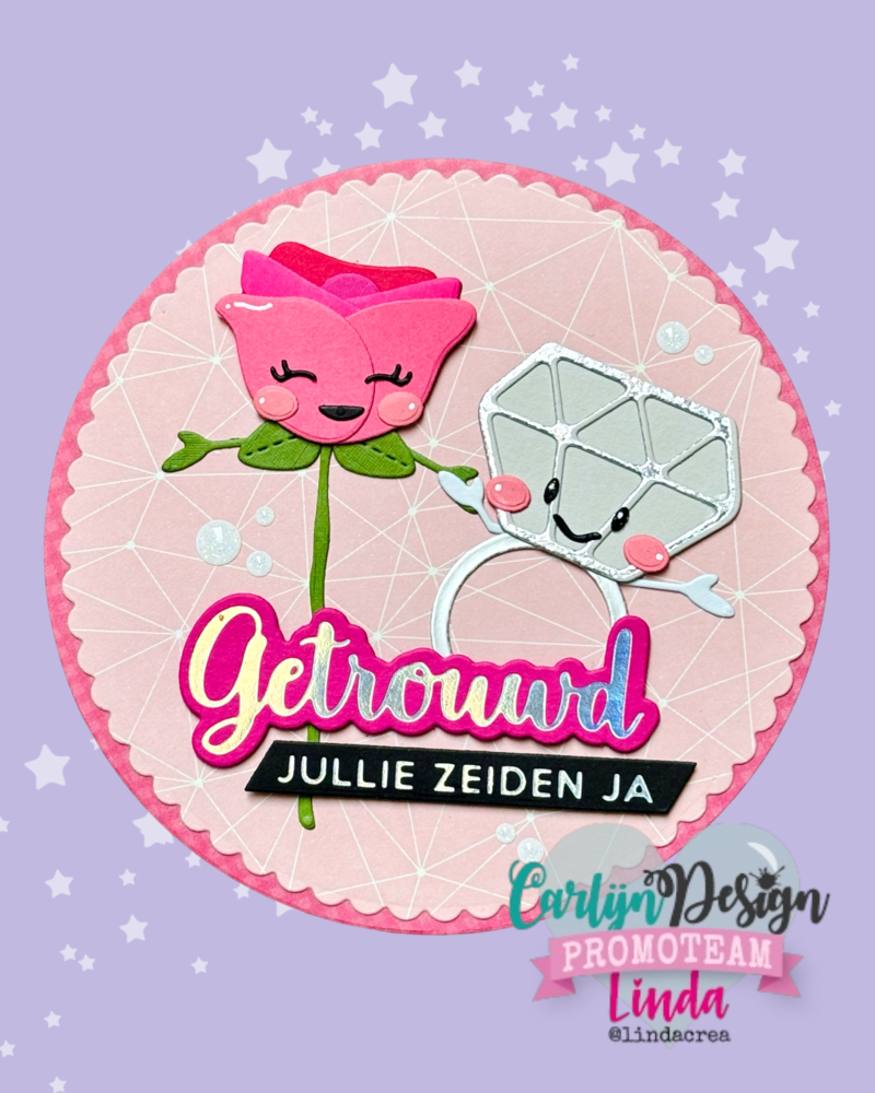 CarlijnDesign Cutting Dies Verliefd Verloofd Getrouwd (CDSN-0295)