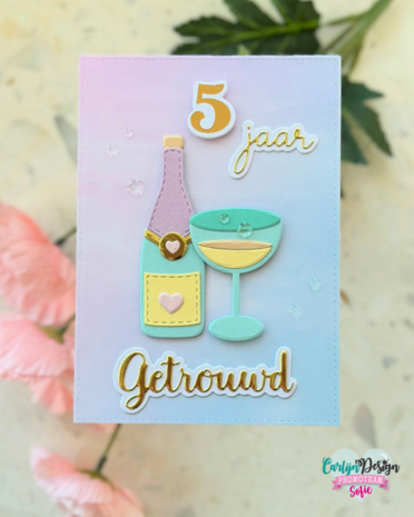 CarlijnDesign Cutting Dies Verliefd Verloofd Getrouwd (CDSN-0295)