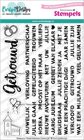 CarlijnDesign Clear Stamps Onderteksten Huwelijk (CDST-0136) CarlijnDesign Clear Stamps Onderteksten Huwelijk (CDST-0136)