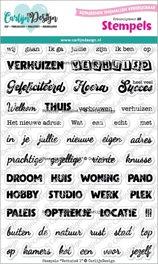 CarlijnDesign Stempels Verhuisd 1 (CDST-0137) CarlijnDesign Stempels Verhuisd 1 (CDST-0137)