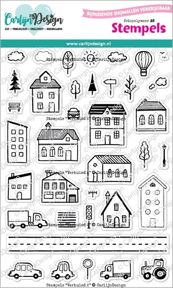 CarlijnDesign Clear Stamps Verhuisd 2 (CDST-0138) CarlijnDesign Clear Stamps Verhuisd 2 (CDST-0138)