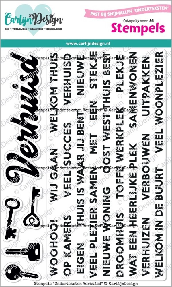 CarlijnDesign Clear Stamps Onderteksten Verhuisd (CDST-0139) CarlijnDesign Clear Stamps Onderteksten Verhuisd (CDST-0139)