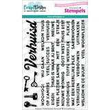 CarlijnDesign Clear Stamps Onderteksten Verhuisd (CDST-0139)