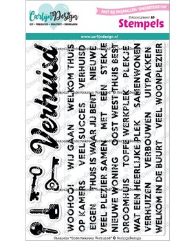 CarlijnDesign Clear Stamps Onderteksten Verhuisd (CDST-0139)