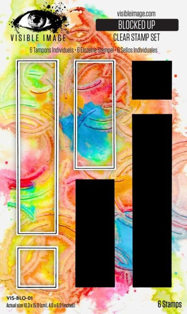 Visible Image Blocked Up A6 Stamp Set (VIS-BLO-01) Visible Image Blocked Up A6 Stamp Set (VIS-BLO-01)