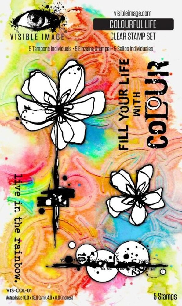 Visible Image Colourful Life A6 Stamp Set (VIS-COL-01) Visible Image Colourful Life A6 Stamp Set (VIS-COL-01)