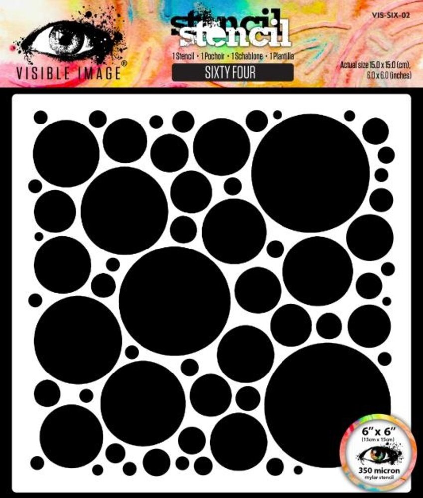 Visible Image Sixty Four 6x6 Inch Stencil (VIS-SIX-02) Visible Image Sixty Four 6x6 Inch Stencil (VIS-SIX-02)