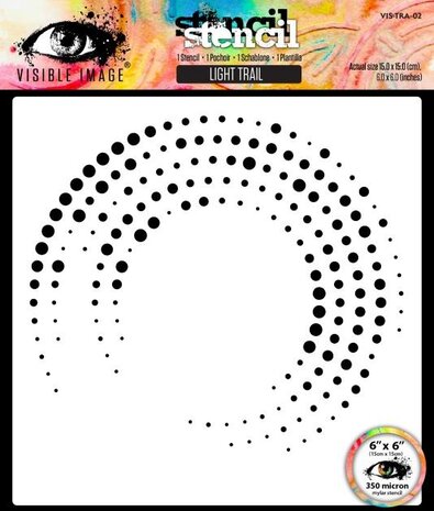 Visible Image Light Trail 6x6 Inch Stencil (VIS-TRA-02)