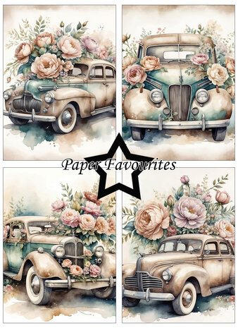Paper Favourites Vintage Car A6 Paper Pad (PFA572)