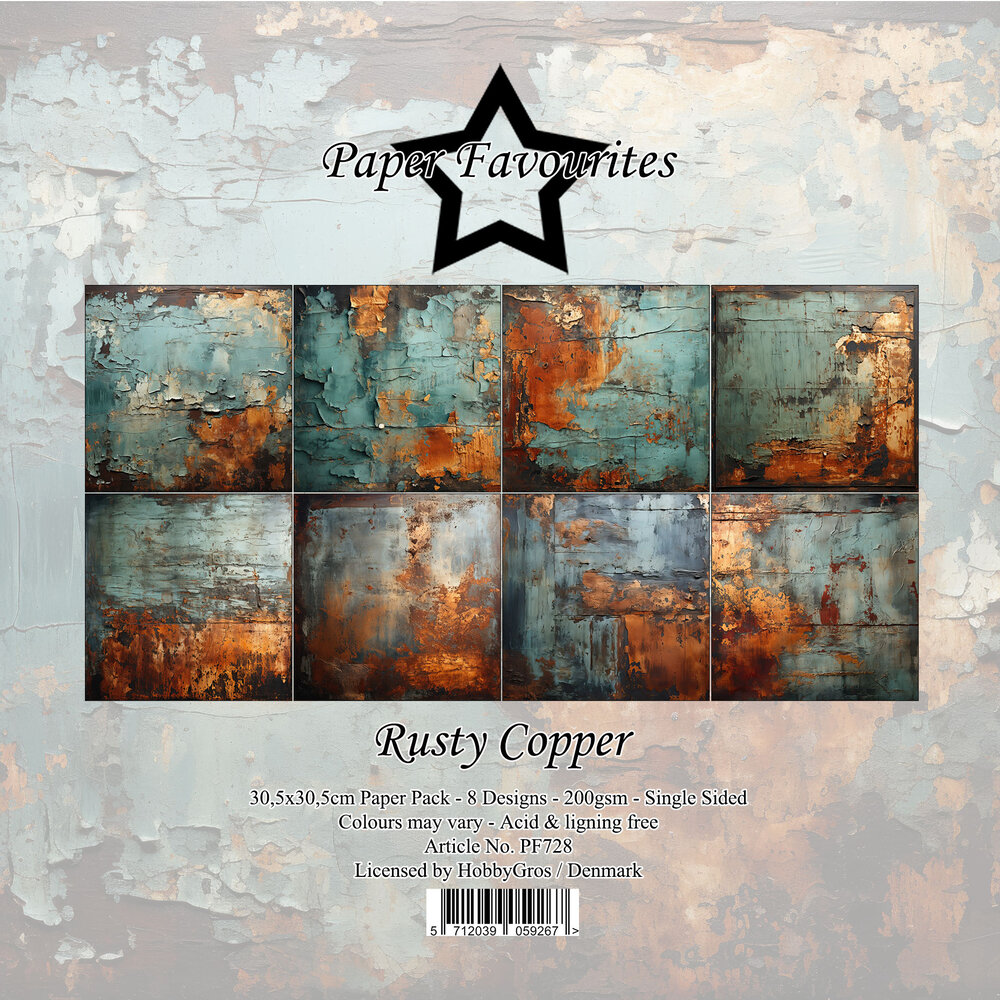 Paper Favourites Rusty Copper 12x12 Inch Paper Pad (PF728)