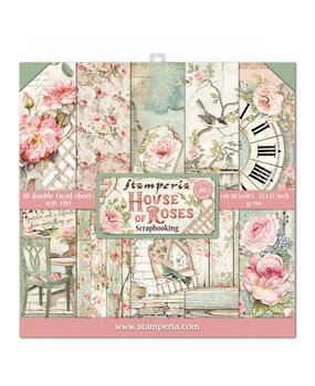 Stamperia House of Roses 12x12 Inch Paper Pack (SBBL66)