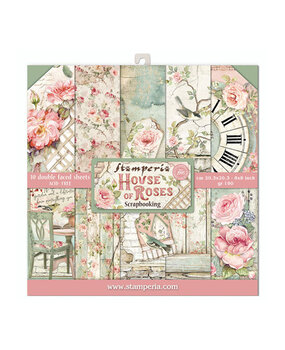 Stamperia House of Roses 8x8 Inch Paper Pack (SBBS08)