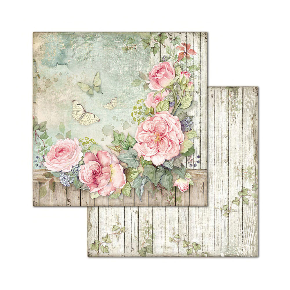 Stamperia House of Roses 8x8 Inch Paper Pack (SBBS08) Stamperia House of Roses 8x8 Inch Paper Pack (SBBS08)
