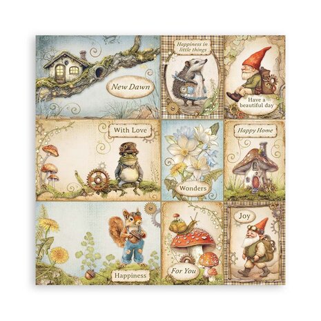 Stamperia Hidden Grove 8x8 Inch Paper Pack Maxi Backgrounds Selection (Single Face) (SBBSXB10) Stamperia Hidden Grove 8x8 Inch Paper Pack Maxi Backgrounds Selection (Single Face) (SBBSXB10)