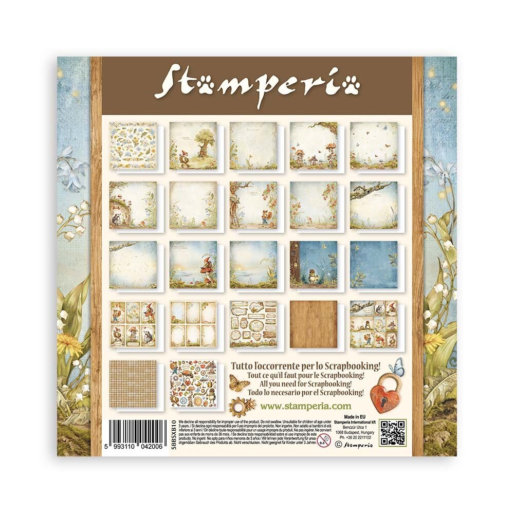 Stamperia Hidden Grove 8x8 Inch Paper Pack Maxi Backgrounds Selection (Single Face) (SBBSXB10) Stamperia Hidden Grove 8x8 Inch Paper Pack Maxi Backgrounds Selection (Single Face) (SBBSXB10)
