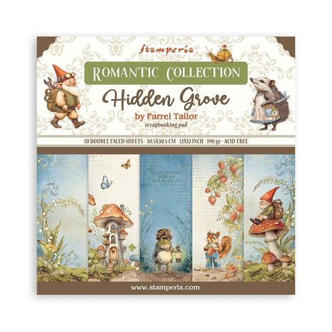 Stamperia Hidden Grove 12x12 Inch Paper Pack (SBBL168) Stamperia Hidden Grove 12x12 Inch Paper Pack (SBBL168)