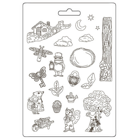 Stamperia Hidden Grove A4 Soft Mould (K3PTA4590) (OUTLET)