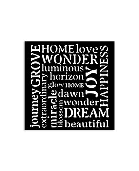 Stamperia Hidden Grove Thick Stencil 12x12cm Writings (KSTDS32)